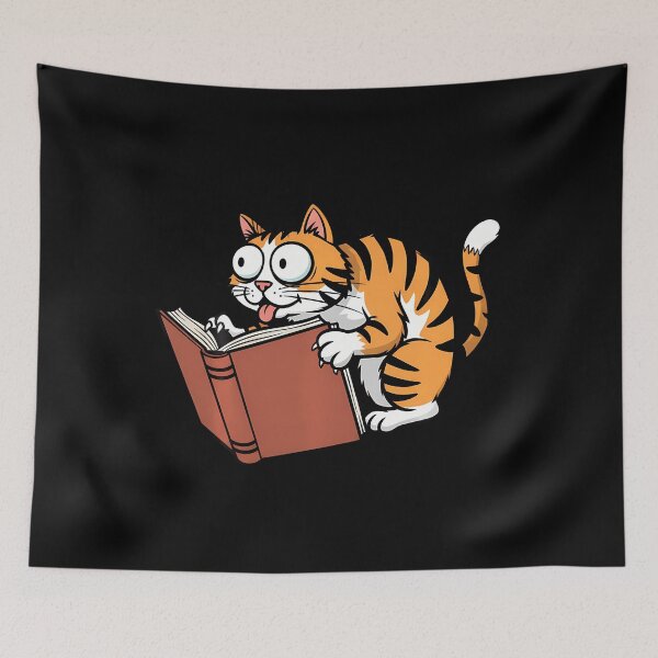 Item preview, Cat Reading A Book Crazy Kitty Bookworm designed and sold by ogxbxkmkvx25.