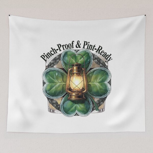 Item preview, Pinch-Proof Lantern Clover T-Shirt | “Pinch-Proof & Pint-Ready” Sarcastic Irish Emblem Tee | St. Patrick's Day Ornate Graphic designed and sold by YMLux.