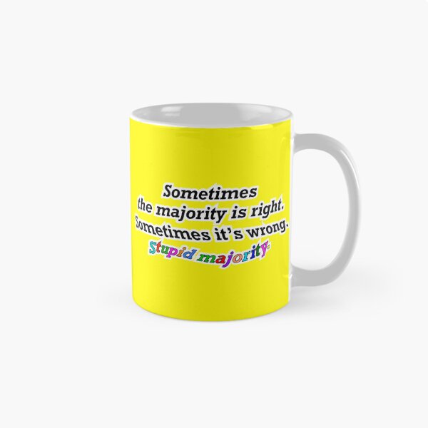 Aperçu de l'œuvre Parfois la majorité a raison, parfois non, fond jaune créée et vendue par mntimg.