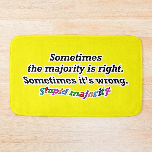 Item preview, Sometimes the majority is right sometimes not, yellow background designed and sold by mntimg.
