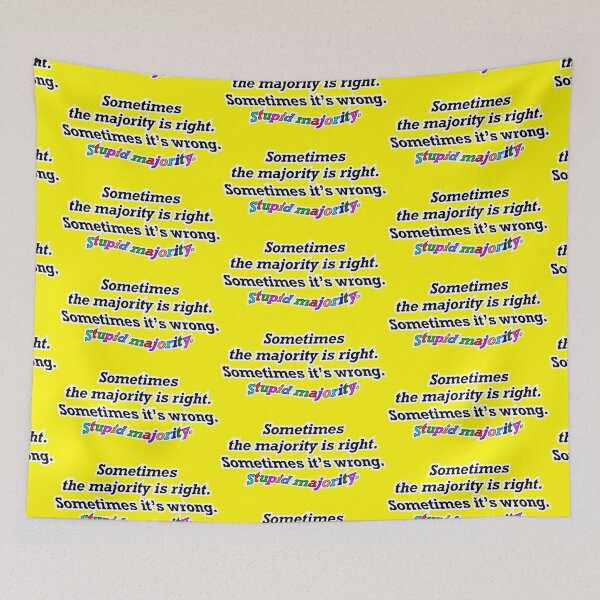 Item preview, Sometimes the majority is right sometimes not, yellow background designed and sold by mntimg.