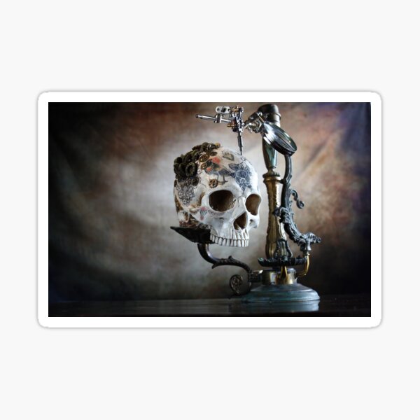 Steampunk tattoo skull Sticker