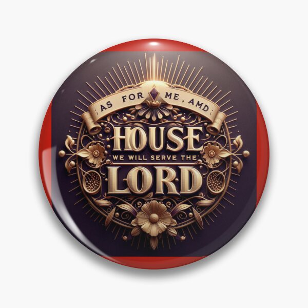 Item preview, As for Me and My House, We Will Serve the Lord – Powerful 3D Christian Faith Label, designed and sold by PaintMeWorld.