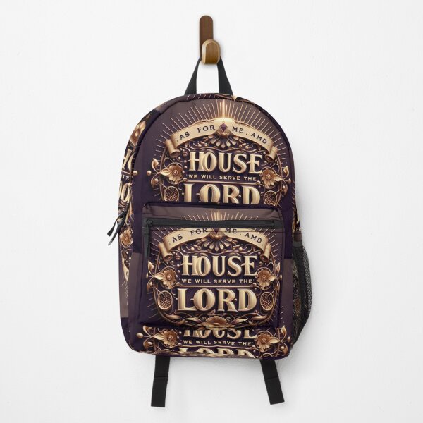 Item preview, As for Me and My House, We Will Serve the Lord – Powerful 3D Christian Faith Label, designed and sold by PaintMeWorld.