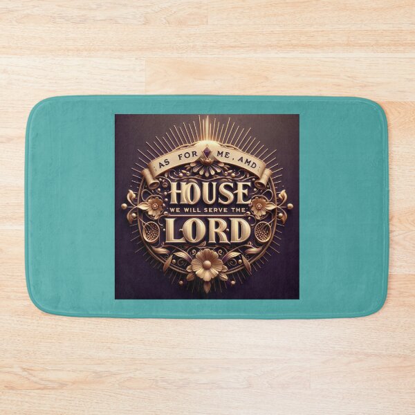 Item preview, As for Me and My House, We Will Serve the Lord – Powerful 3D Christian Faith Label, designed and sold by PaintMeWorld.