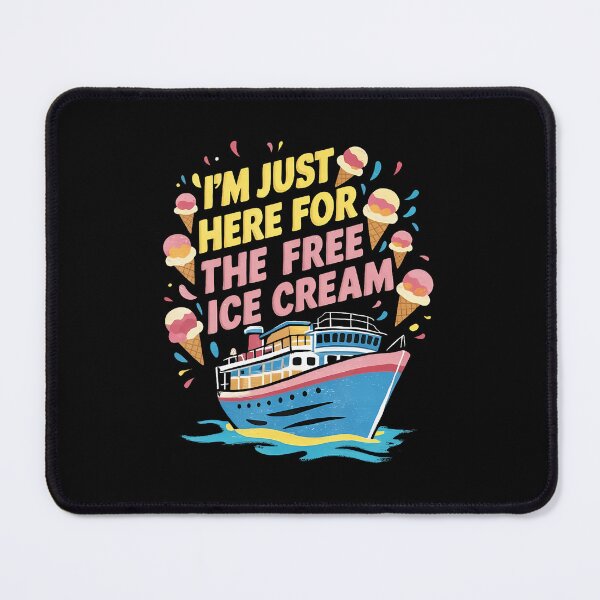 Item preview, I'M Just Here For The Free Ice Cream And Cruise 2024 Funny designed and sold by reeneregen.