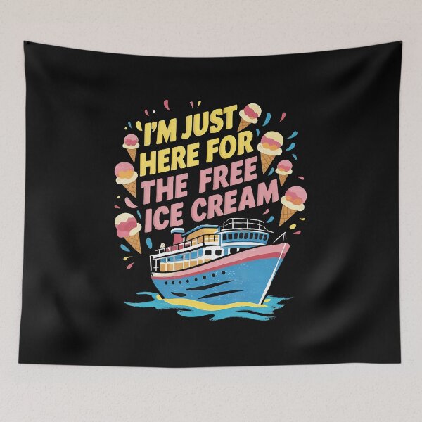 Item preview, I'M Just Here For The Free Ice Cream And Cruise 2024 Funny designed and sold by reeneregen.
