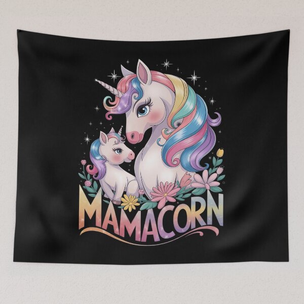 Item preview, Laughing Unicorn Mom & Little Mamacorn Mother's Day designed and sold by Morphologiona.