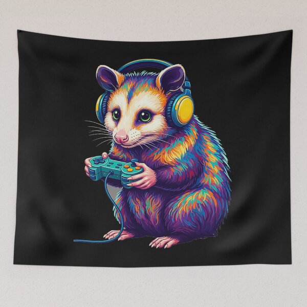 Item preview, Opossum Gamer Gaming Funny Animal designed and sold by FemmeForge.