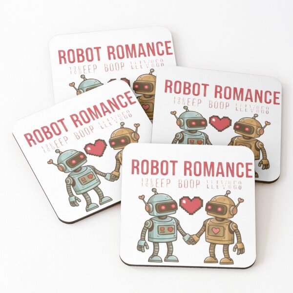 Item preview, Robot Romance: Digital Love ​Beep Boop I Love You Robots designed and sold by ZyVoAli.
