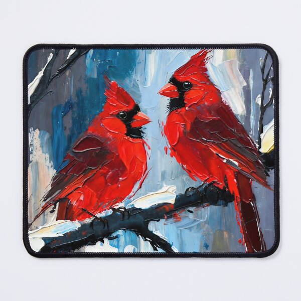 Item preview, Two Red Cardinals on Snowy Branch designed and sold by ChrisButler.