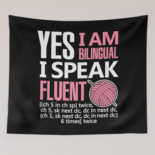 Item preview, Crochet I Am Bilingual Crocheting Needlecraft designed and sold by BarbaraLillie.