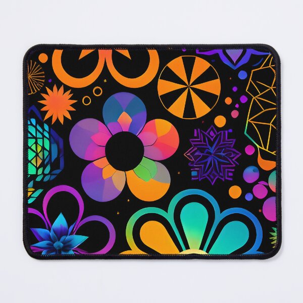 Item preview, Neon Floral Pattern with Vibrant Abstract Flowers designed and sold by NNAANN.