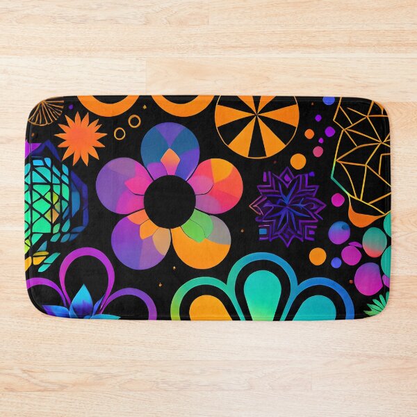 Item preview, Neon Floral Pattern with Vibrant Abstract Flowers designed and sold by NNAANN.