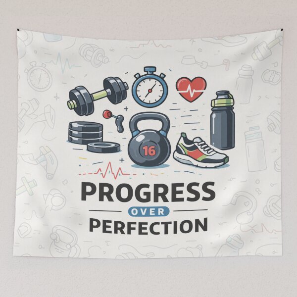 Item preview, Progress Over Perfection Fitness Motivation designed and sold by anandsiva2703.