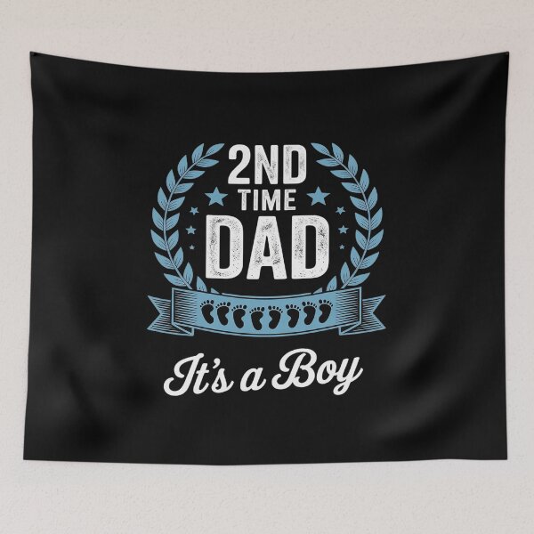 Item preview, 2nd Time Dad It's A Boy Funny Dad Again Second Baby Announce designed and sold by KonopikaaArt.