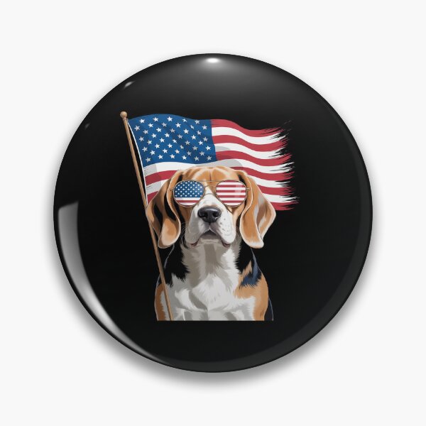 Item preview, American Flag Beagle - Puppy Dog Lover Animal Breeder designed and sold by KonopikaaArt.