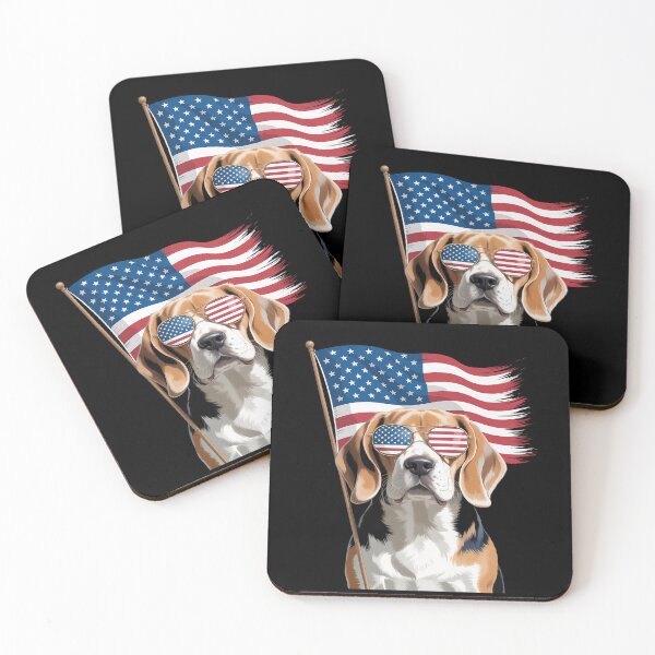 Item preview, American Flag Beagle - Puppy Dog Lover Animal Breeder designed and sold by KonopikaaArt.