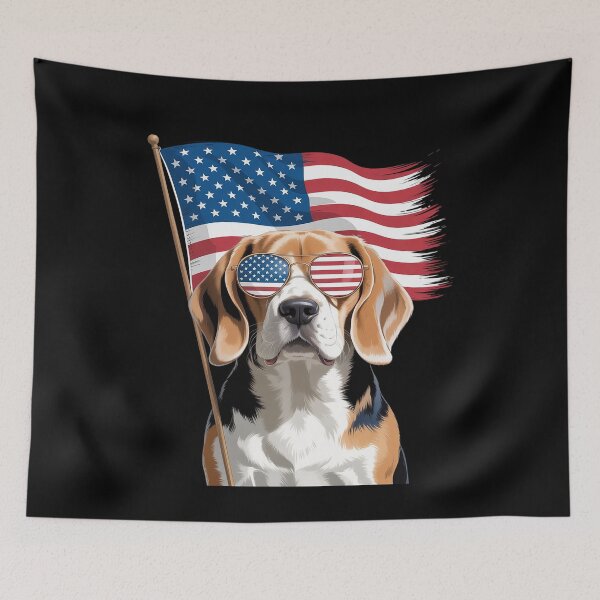 Item preview, American Flag Beagle - Puppy Dog Lover Animal Breeder designed and sold by KonopikaaArt.