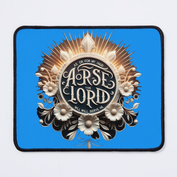 Item preview,  As for Me and My House, We Will Serve the Lord – Powerful 3D Christian Faith Label, designed and sold by PaintMeWorld.