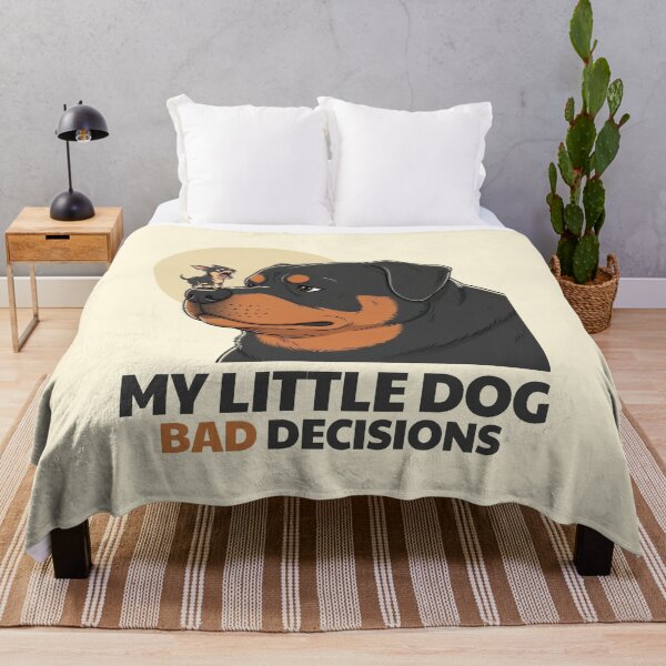 Item preview, Funny Rottweiler and Tiny Angry Chihuahua Bad Decisions Dog Art designed and sold by KiwiRider.