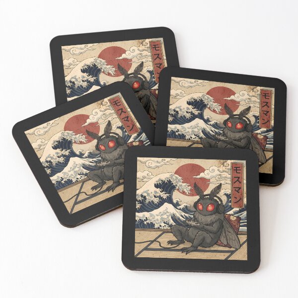 Item preview, Vintage Retro Japanese Art - Great Wave Gamer Mothman designed and sold by Mason-Pride.