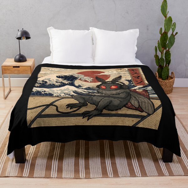 Item preview, Vintage Retro Japanese Art - Great Wave Gamer Mothman designed and sold by Mason-Pride.