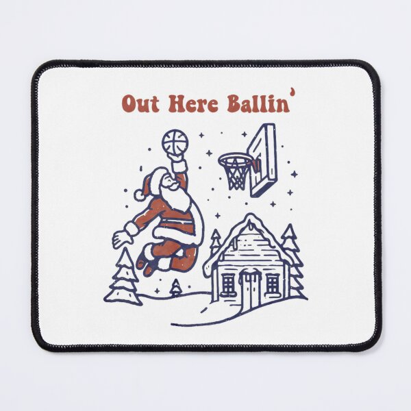 Item preview, Retro Out Here Ballin' Santa Playing Basketball Christmas designed and sold by FrankIsabel.
