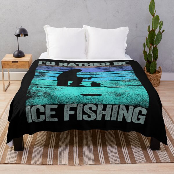 Item preview, I'd Rather Be ice Fishing Retro designed and sold by Namerreh59Art.