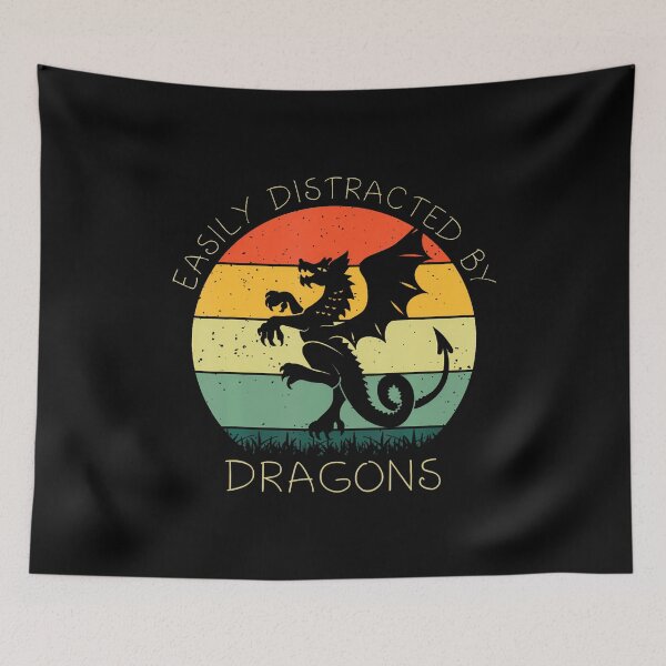 Item preview, Easily Distracted By Dragon Funny Dragon Lover designed and sold by godzillabro.
