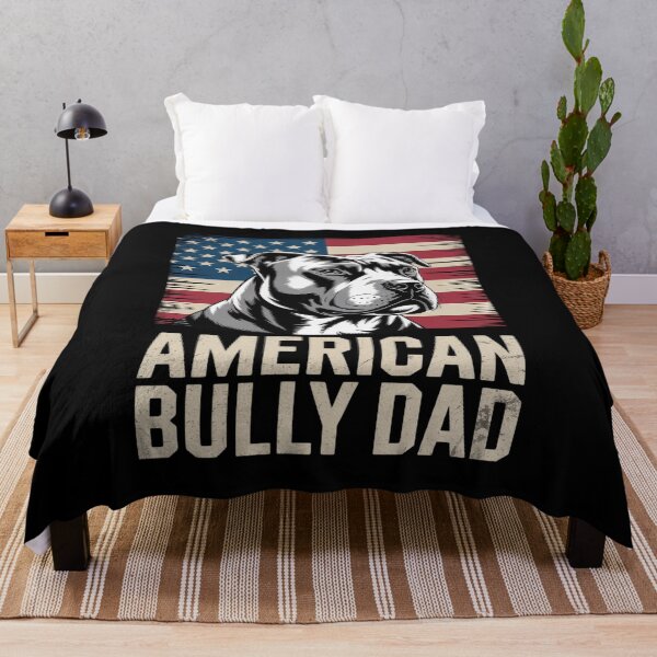Item preview, Dog Dad Ever American Flag - American Bully Dad designed and sold by KonopikaaArt.