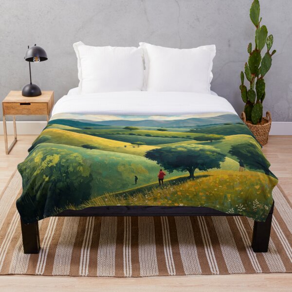 Item preview, Landscape of gentle, green hills designed and sold by AratingaCreativ.
