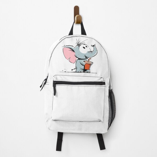 Item preview, Cute Baby Elephant Holding a Sippy Cup Cartoon Drawing designed and sold by LD ART.