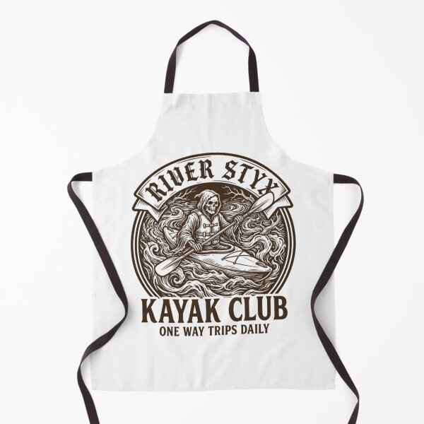 Item preview, River Styx Kayak Club Funny Grim Reaper Retro kayaking designed and sold by Mason-Pride.