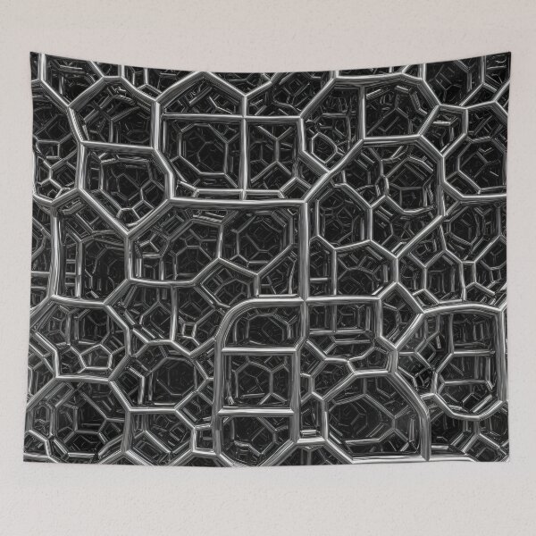 Item preview, Chrome Honeycomb Maze designed and sold by Kaleidoscope Print.