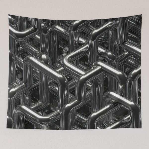 Item preview, Chrome Pipe Grid designed and sold by Kaleidoscope Print.