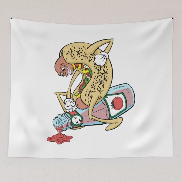 Item preview, Chicago Style Hot Dog Beating Up Ketchup designed and sold by BerlinerKatzen.