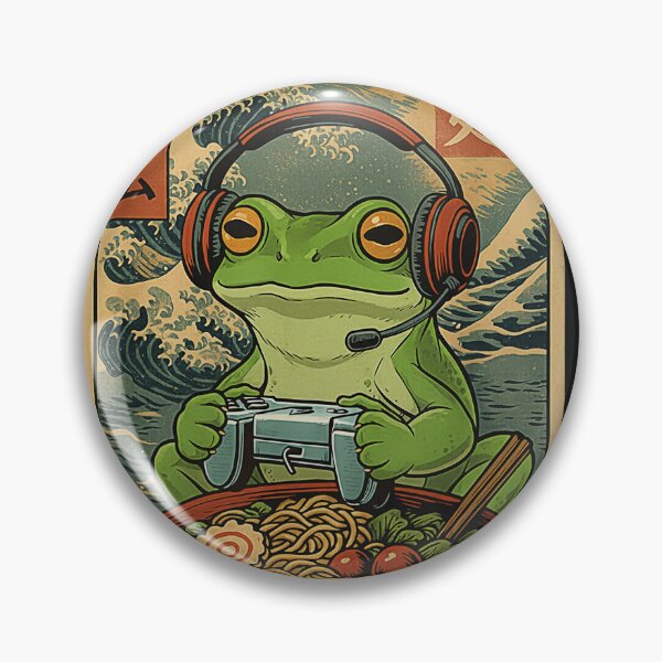 Item preview, Gamer Frog Ramen Bowl Japanese Art designed and sold by FemmeForge.