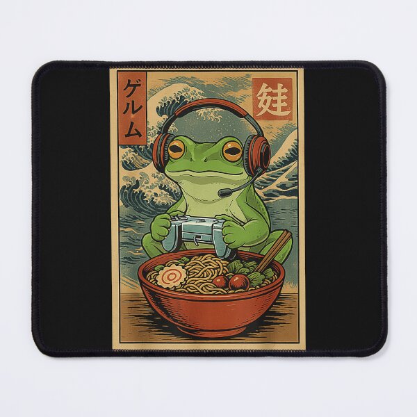 Item preview, Gamer Frog Ramen Bowl Japanese Art designed and sold by FemmeForge.