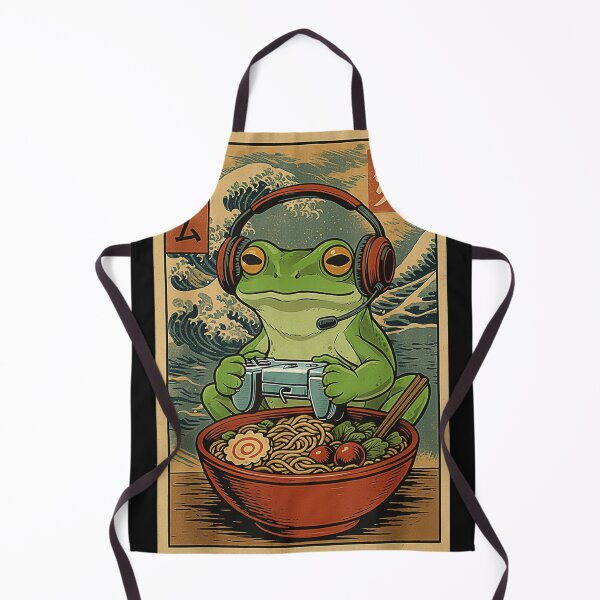 Item preview, Gamer Frog Ramen Bowl Japanese Art designed and sold by FemmeForge.