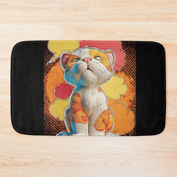 Item preview, Cute Comic Kitten with Speech Bubble Illustration designed and sold by Grafititee.