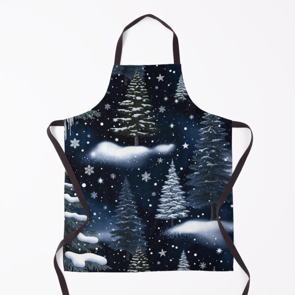 Item preview, Snowy Night Forest With Pine Trees And Falling Snow designed and sold by SassyArtistry.
