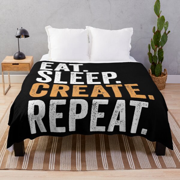 Item preview, Eat Sleep Create Repeat Funny Creative designed and sold by RylynKaub86.