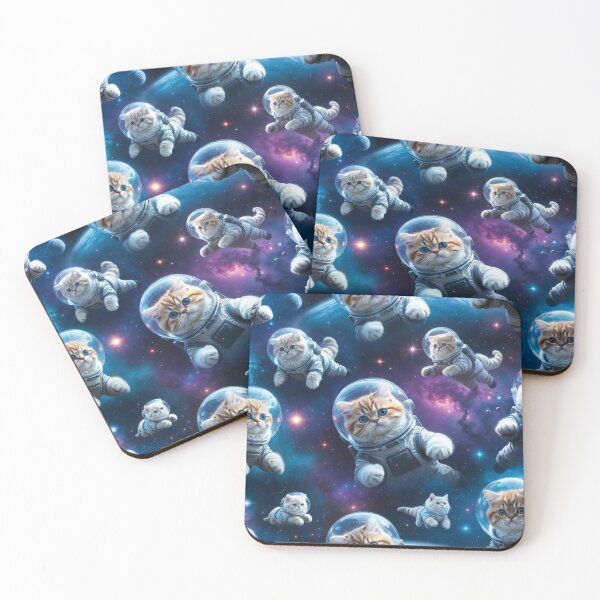 Item preview, Space Cats Seamless Pattern Astronaut Kittens designed and sold by SassyArtistry.