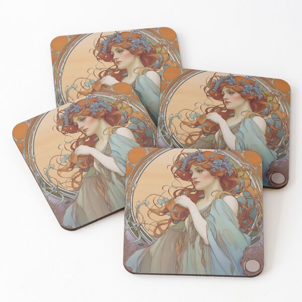 Item preview, Jeanette, Romantic Art Nouveau Woman designed and sold by Glimmersmith.