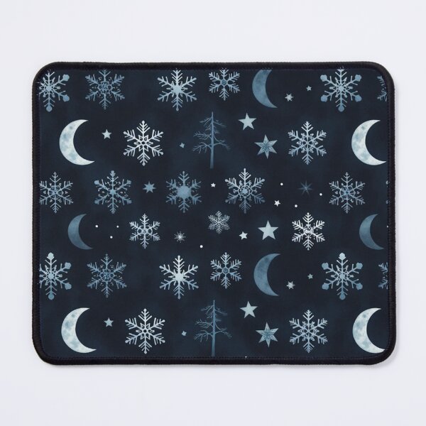 Item preview, Winter Night Snowflakes & Moon Pattern designed and sold by SassyArtistry.