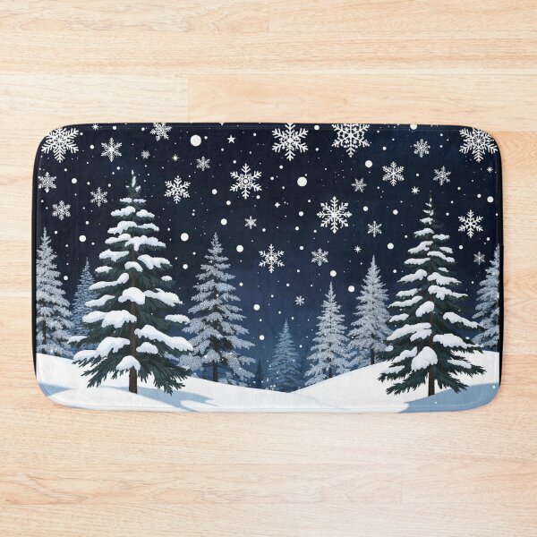 Item preview, Snowy Evergreen Forest Winter Pattern designed and sold by SassyArtistry.