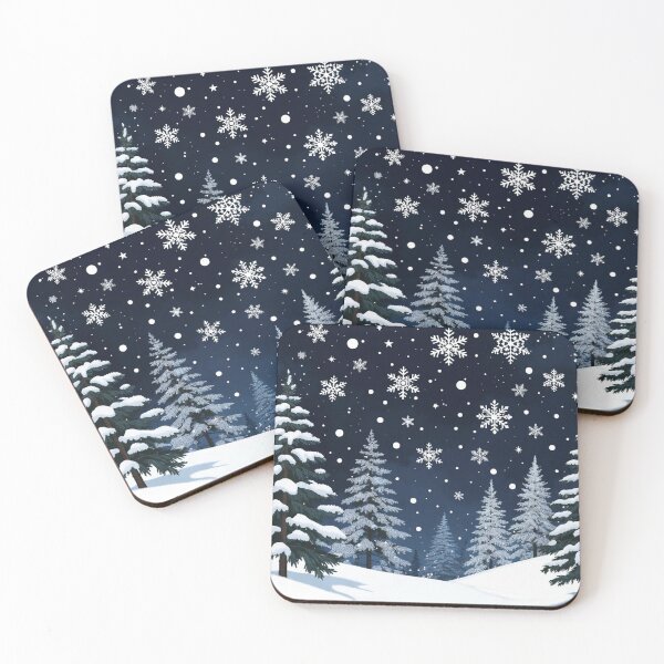 Item preview, Snowy Evergreen Forest Winter Pattern designed and sold by SassyArtistry.