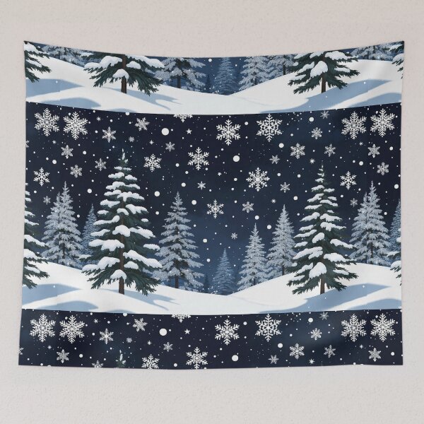 Item preview, Snowy Evergreen Forest Winter Pattern designed and sold by SassyArtistry.