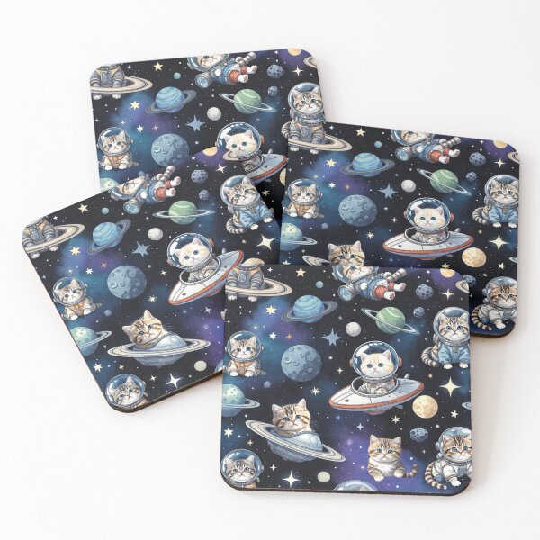 Item preview, Astronaut Cats Exploring Space Pattern designed and sold by SassyArtistry.